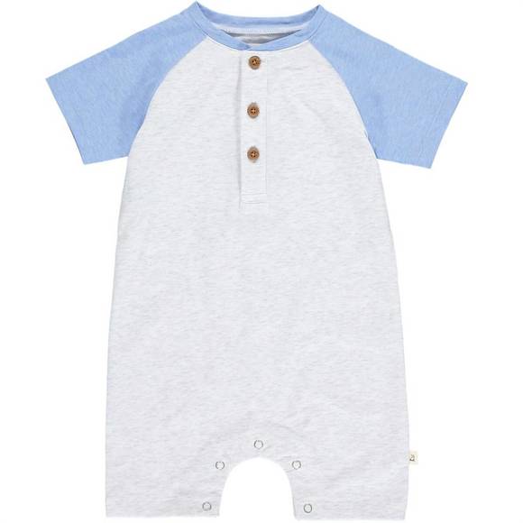 NEW ME & HENRY afloat henley romper in heather grey - Picture 3 of 3
